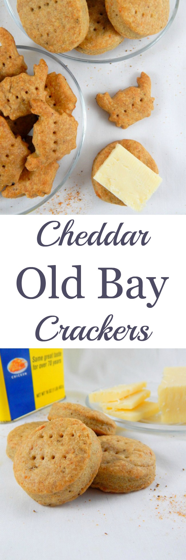 Tasty crackers flavored with cheddar cheese and Old Bay seasoning. 