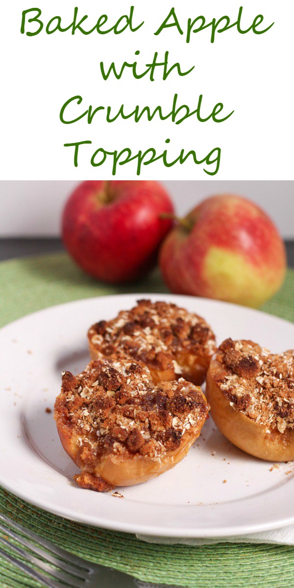 Baked Apple with a Crumble Topping