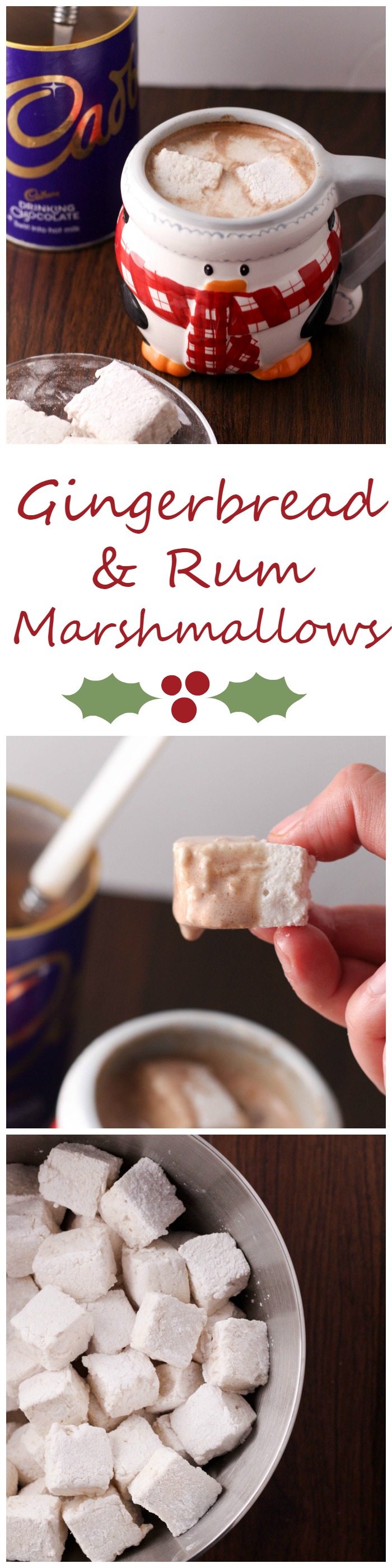 Delicious Gingerbread and Rum Marshmallows are perfect for the holidays