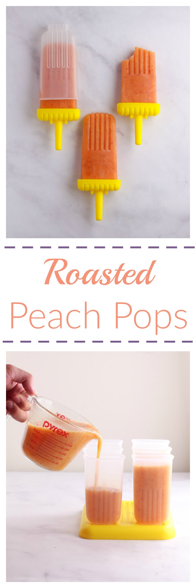 This recipe for roasted peach pops is simple, refreshing, and like a peach pie in frozen form. 