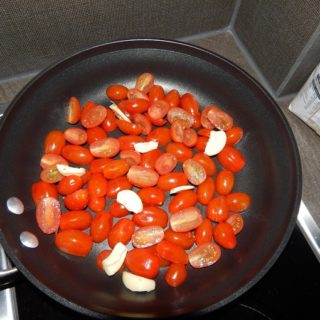 Quinoa with tomatoes, olives, and feta