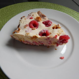 Raspberry Honeycomb Ice Cream Pie