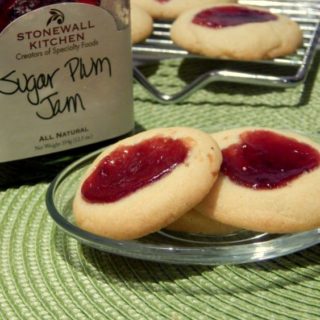 Sugar Plum Jam Thumbprint Cookies