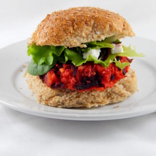 Butternut Squash and Beet Burger