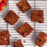 Brownies with Strawberries