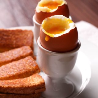 Soft Boiled Eggs with Grilled Cheese Soldiers