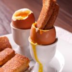 Soft Boiled Eggs with Grilled Cheese Soldiers
