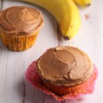 Banana Caramel Cupcakes with Chocolate Peanut Butter Frosting