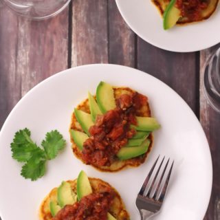 Corn Fritters with Avocado and Salsa